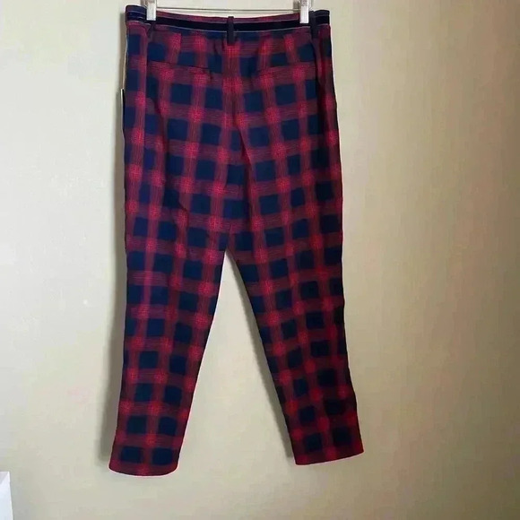 Court & Rowe Velvet Stripe Shadow Plaid Crop Pants - Picture 10 of 14
